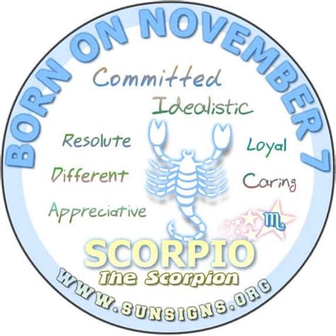 7th november birthday personality|7 november star sign.